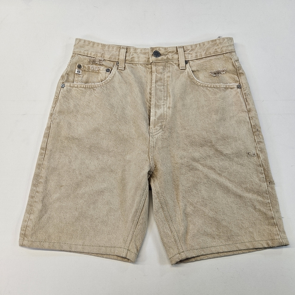 AG Adriano Goldschmied Beige Wash Jean Shorts